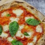 pizza with basil